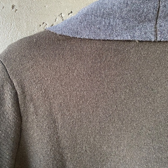 Babaton Cardigan Green and Gray Shawl Collar - Picture 2 of 7